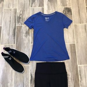 Blue workout top